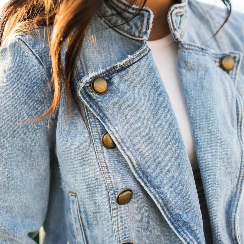 Free People - Ferry Military Denim Jacket